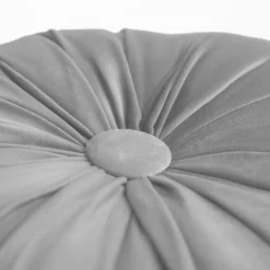 Poszewki I Poduszki Dekoracyjne| Poduszka dekoracyjna okrągła jasnoszara SELMA 40 cm