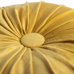 Poszewki I Poduszki Dekoracyjne| Poduszka dekoracyjna okrągła żółta SELMA 40 cm