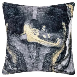 Poszewki I Poduszki Dekoracyjne| Poduszka dekoracyjna szara GEODY CRUSH 45x45 cm