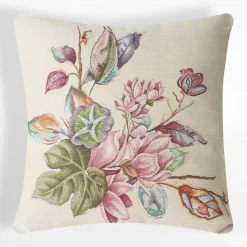 Eurofirany Poduszka dekoracyjna w kwiaty GOBELIN 45x45 cm