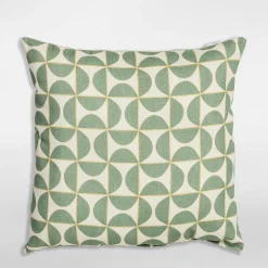 inny Poduszka dekoracyjna w zielone półkola PALEO 45x45 cm