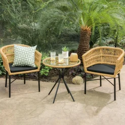 inny Poduszka dekoracyjna w zielone półkola PALEO 45x45 cm