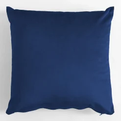 Estetica Poduszka dekoracyjna welurowa granatowa VELVIO 45x45 cm