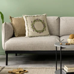 Eurofirany Poduszka dekoracyjna z motywem roślinnym GOBELIN 45x45 cm