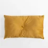 inny Poduszka pikowana musztardowa LESLEY 40x60 cm