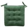 Estetica Poduszka siedzisko na krzesło butelkowa zieleń VELVIO 40x40 cm