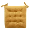 Poszewki I Poduszki Dekoracyjne|Estetica Poduszka siedzisko na krzesło musztardowa VELVIO 40x40 cm