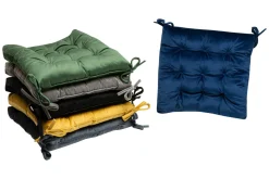 Poszewki I Poduszki Dekoracyjne|Estetica Poduszka siedzisko na krzesło musztardowa VELVIO 40x40 cm