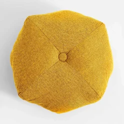 inny Poduszka żółta PUFFY PUF 48x18 cm