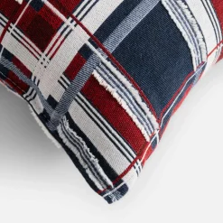 inny Poduszka w kratkę czerwona IRMA 45x45 cm