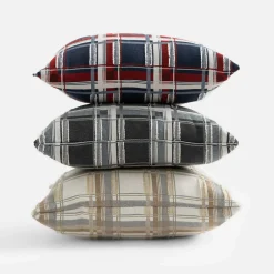 inny Poduszka w kratkę kremowa IRMA 45x45 cm