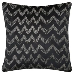 Poszewki I Poduszki Dekoracyjne| Poduszka welurowa czarna LOUIS 45x45 cm