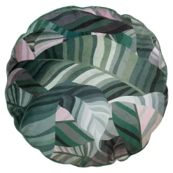 Estetica Poduszka welurowa w liście zielona LAURIEL JOEY 45 cm