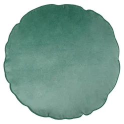 Estetica Poduszka welurowa w liście zielona LAURIEL JOEY 45 cm