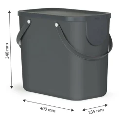 ROTHO Pojemnik do segregacji szary ALBULA, 25 l