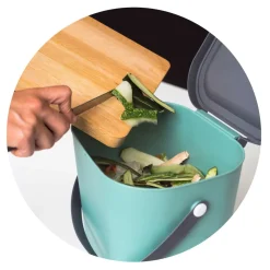 Kosze Na Śmieci|ROTHO Pojemnik do segregacji zielony ALBULA, 6 l