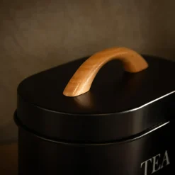 Pojemnik kuchenny na cukier czarny 15 cm