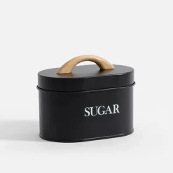 Pojemnik kuchenny na cukier czarny 15 cm