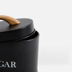 Pojemnik kuchenny na cukier czarny 15 cm