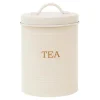 Pojemniki Na Żywność| Pojemnik kuchenny na herbatę biały 15 cm