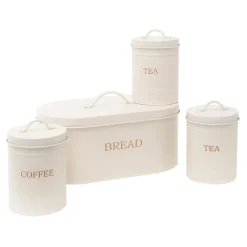 Pojemniki Na Żywność| Pojemnik kuchenny na herbatę biały 15 cm