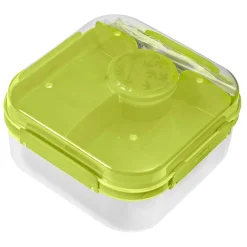 Dzieci Pojemnik lunchbox z przegródkami zielony LIDO 1,6l