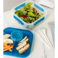 Dzieci Pojemnik lunchbox z przegródkami niebieski LIDO 1,6l