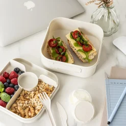 Dzieci Pojemnik lunchbox z przegródkami biały LIDO 1,6l