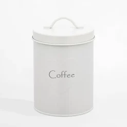 inny Pojemnik metalowy na kawę biały 11,2x17,5 cm