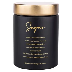 Pojemniki Na Żywność|Altom Pojemnik na cukier czarny SUGAR 11x15 cm