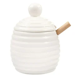 Pojemniki Na Żywność| Pojemnik na miód z pokrywką i czerpakiem 11,5 cm