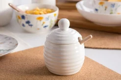 Pojemniki Na Żywność| Pojemnik na miód z pokrywką i czerpakiem 11,5 cm