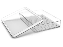 Pojemniki Na Żywność|ROTHO Pojemnik plastikowy biały na ser i wędlinę LOFT 2x 0,85 l