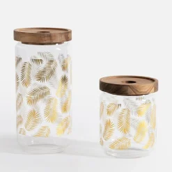 inny Pojemnik szklany z akacjową pokrywą 980 ml