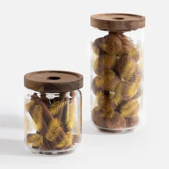 Pojemniki Na Żywność|inny Pojemnik szklany z akacjową pokrywą 495 ml