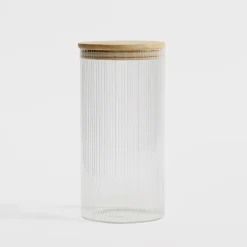 inny Pojemnik szklany z bambusową pokrywką 1300 ml