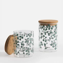 inny Pojemnik szklany z bambusową pokrywką 750 ml