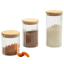 inny Pojemnik szklany z bambusową pokrywką 670 ml