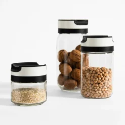 inny Pojemnik szklany z czarno-białą pokrywką 1 l