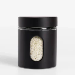 inny Pojemnik szklany z metalową pokrywką czarny 660 ml