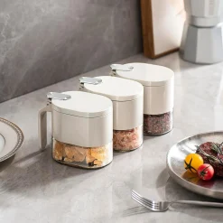 inny Pojemnik z uchylna pokrywką 340 ml jasnoszary