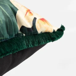 inny Poszewka ciemnozielona z monsterą TROPICANA 45x45 cm