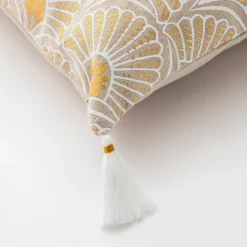 inny Poszewka dekoracyjna art deco kremowa TANZA 45x45 cm