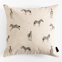 inny Poszewka dekoracyjna beżowa w zebry SUMMY 45x45 cm