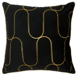 Poszewka dekoracyjna czarna AURAY 45x45 cm