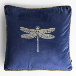 Poszewki I Poduszki Dekoracyjne|Estetica Poszewka dekoracyjna granatowa z ważką AURE 45x45 cm