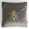 Poszewki I Poduszki Dekoracyjne|Estetica Poszewka dekoracyjna szara z pszczołą AURE 45x45 cm