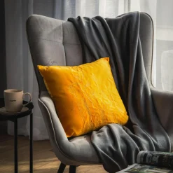 inny Poszewka dekoracyjna żółta MAIRO 45x45 cm