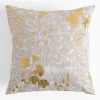 inny Poszewka dekoracyjna w kwiaty biała ELLIE 45x45 cm