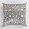 Poszewki I Poduszki Dekoracyjne|inny Poszewka dekoracyjna w kwiaty szara DAISY 45x45 cm